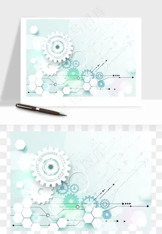 商务科技齿轮组矢量png免抠