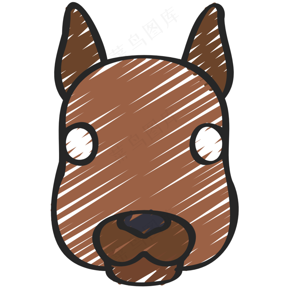 可爱小松鼠 铅笔手绘图标icon