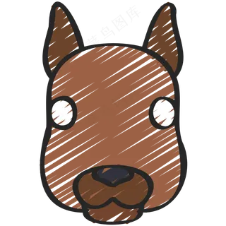 可爱小松鼠 铅笔手绘图标icon