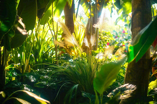 热带植物园绿植摄影图