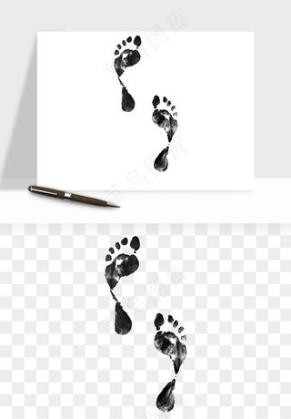 脚印脚丫鞋印png免抠