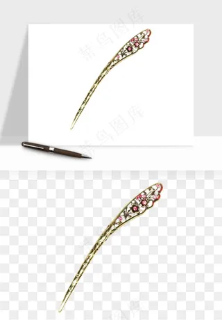 古风发簪头饰配饰png免抠