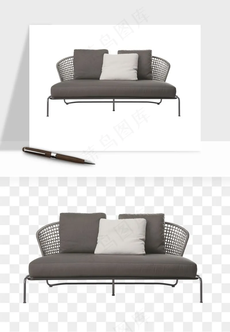 现代沙发家具png免抠