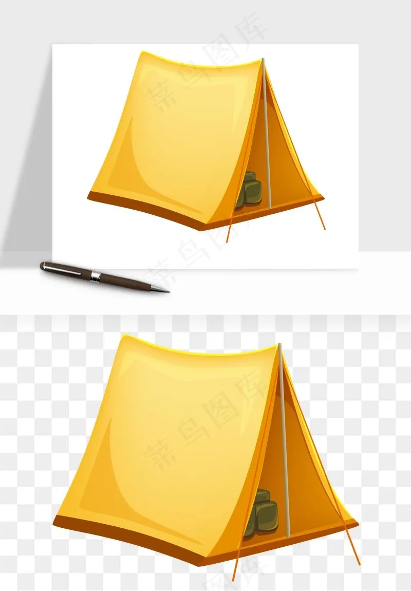帐篷露营篝火png免抠