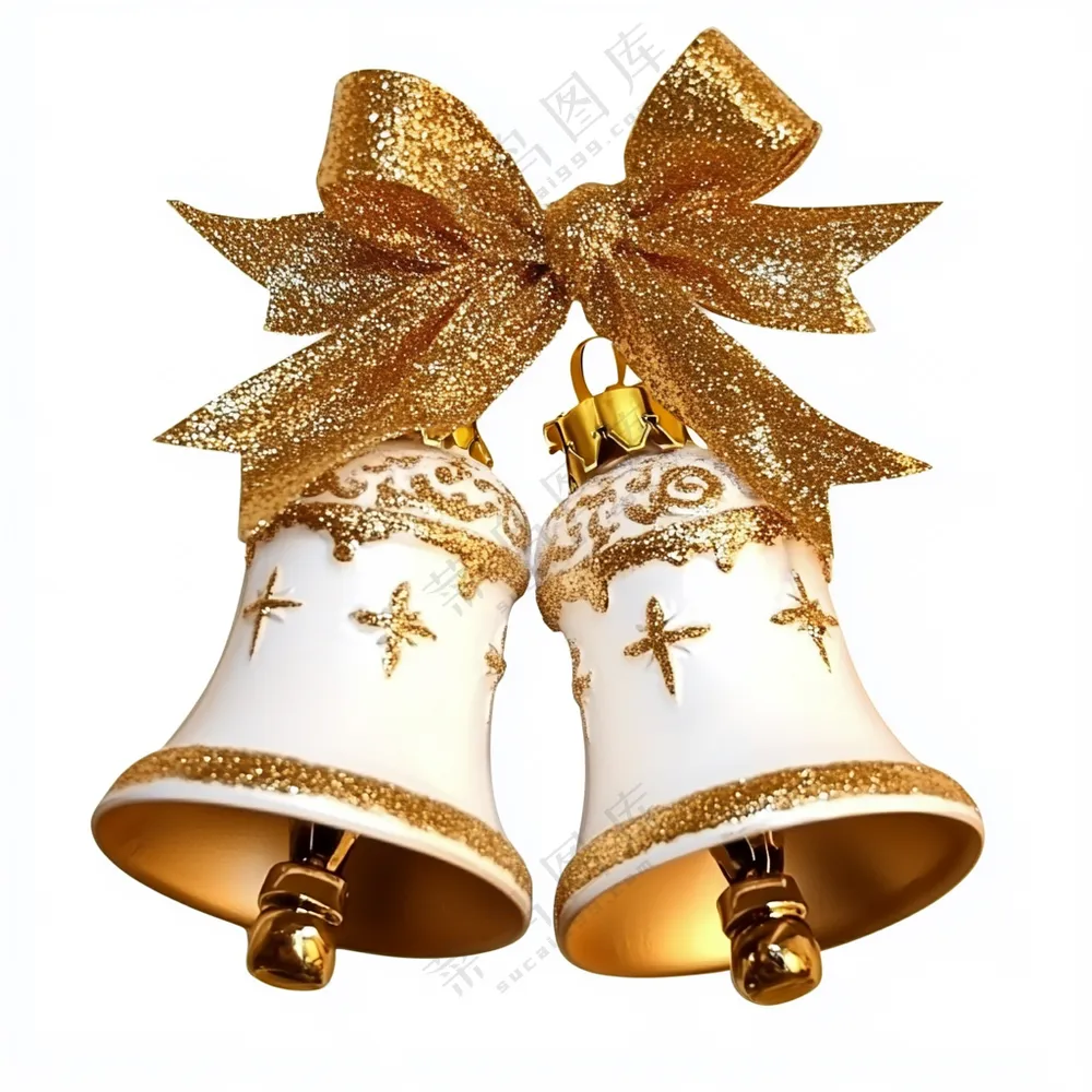 圣诞金色铃铛素材