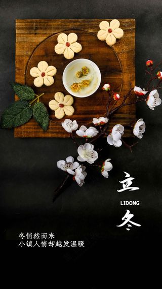 传统复古立冬节气海报