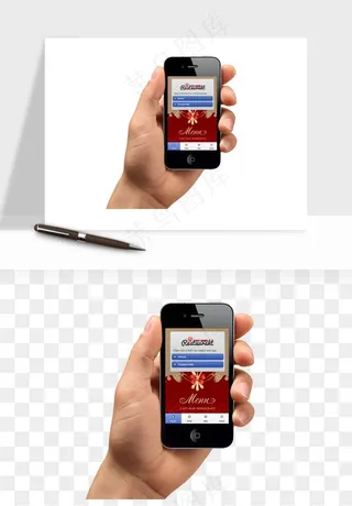 手拿手机素材png免抠