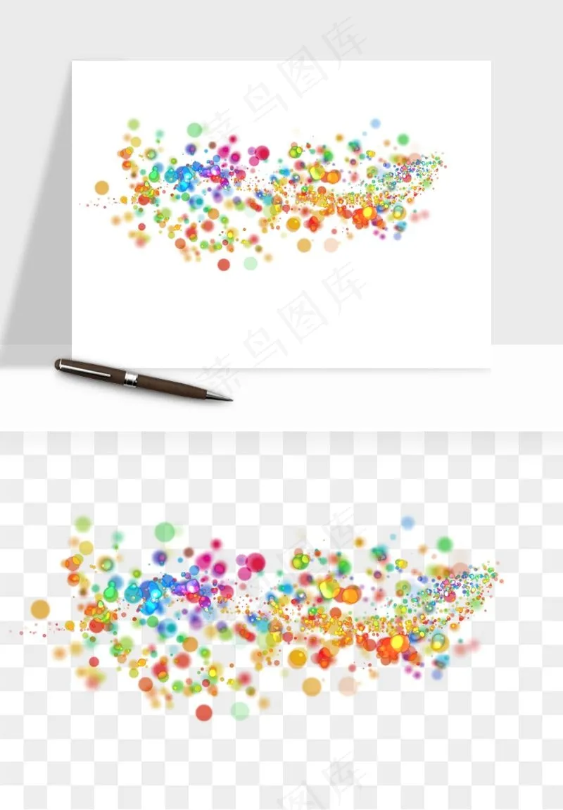 彩色光斑梦幻光点png免抠