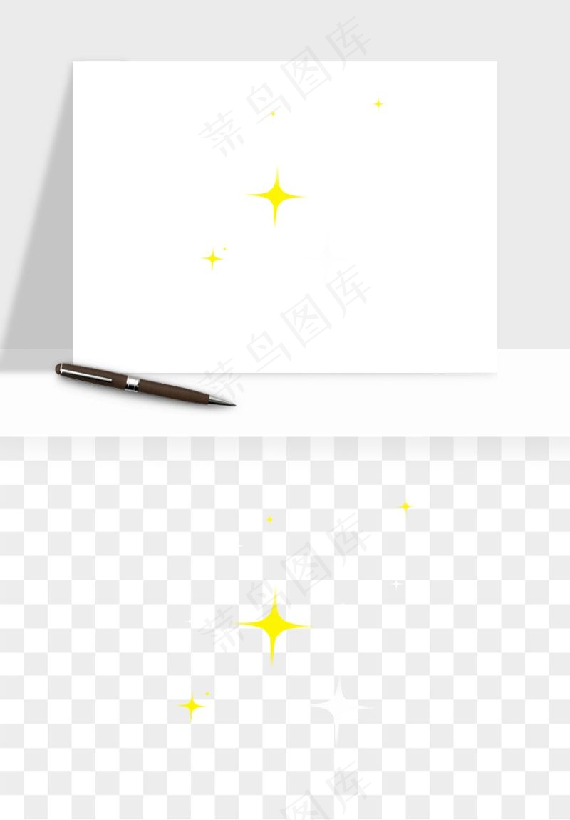 卡通小星星五角星闪光png免抠
