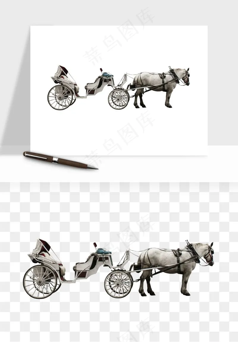 复古马车欧式png免抠