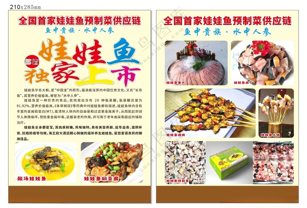 美食单页健康单页CDR海报