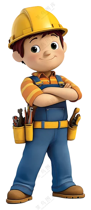 卡通建筑工人4