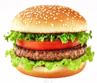 汉堡食物美食免抠