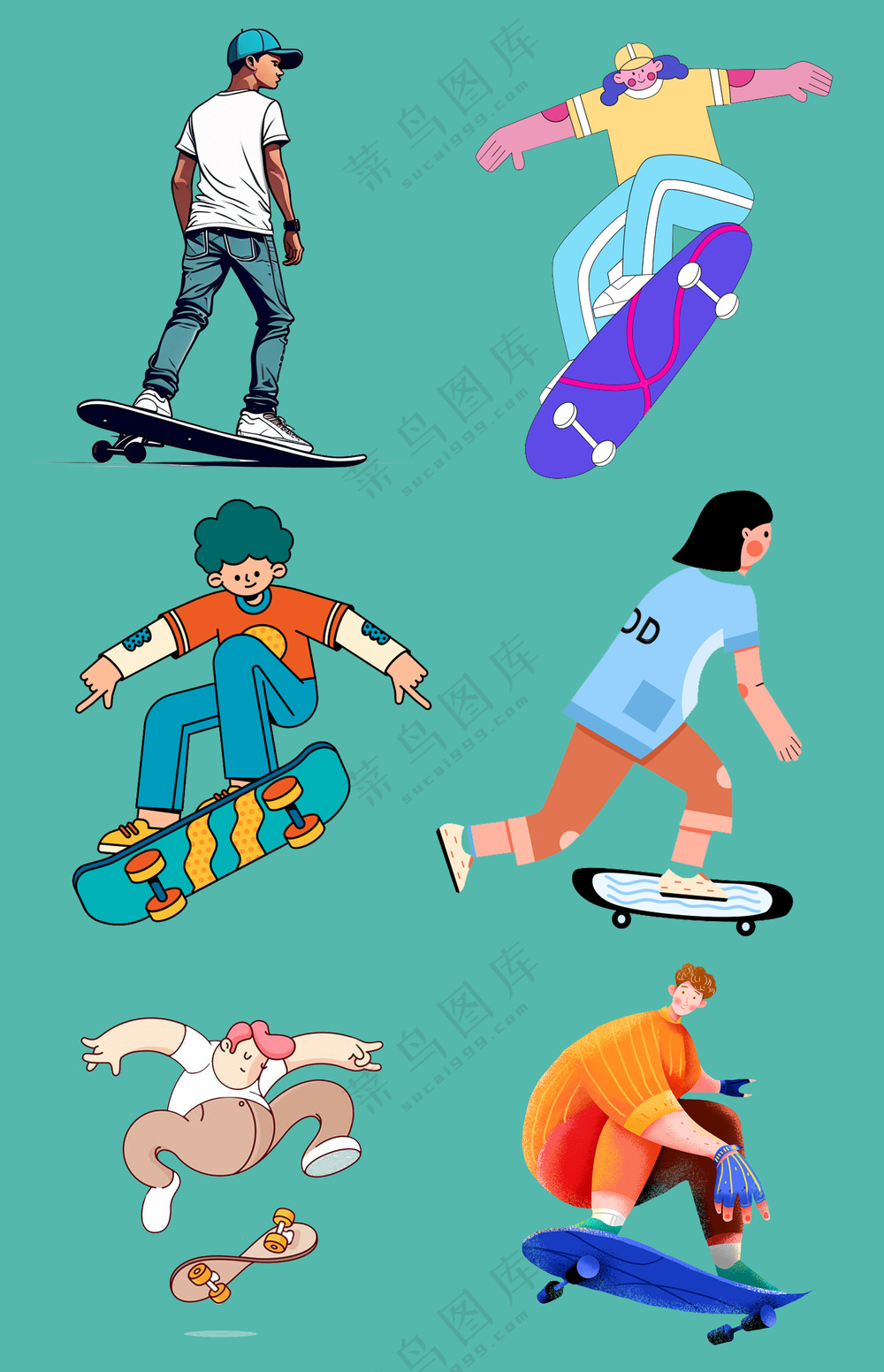 酷炫极限运动跑酷滑板运动元素大合集