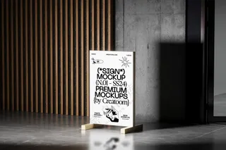 08户外招牌导视牌vi海报样机