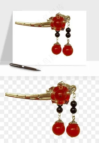 古风发簪头饰配饰png免抠