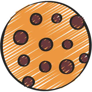 曲奇饼干 铅笔手绘图标icon