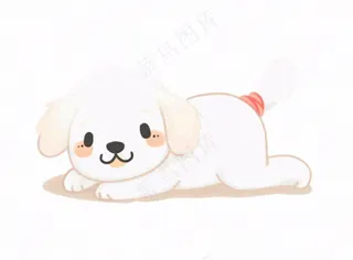 小狗宠物动物卡通插画免抠