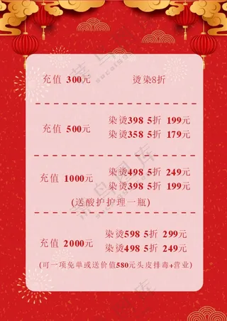 理发店  红色背景