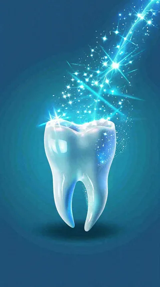 牙医牙科牙齿清洁美白插画背景