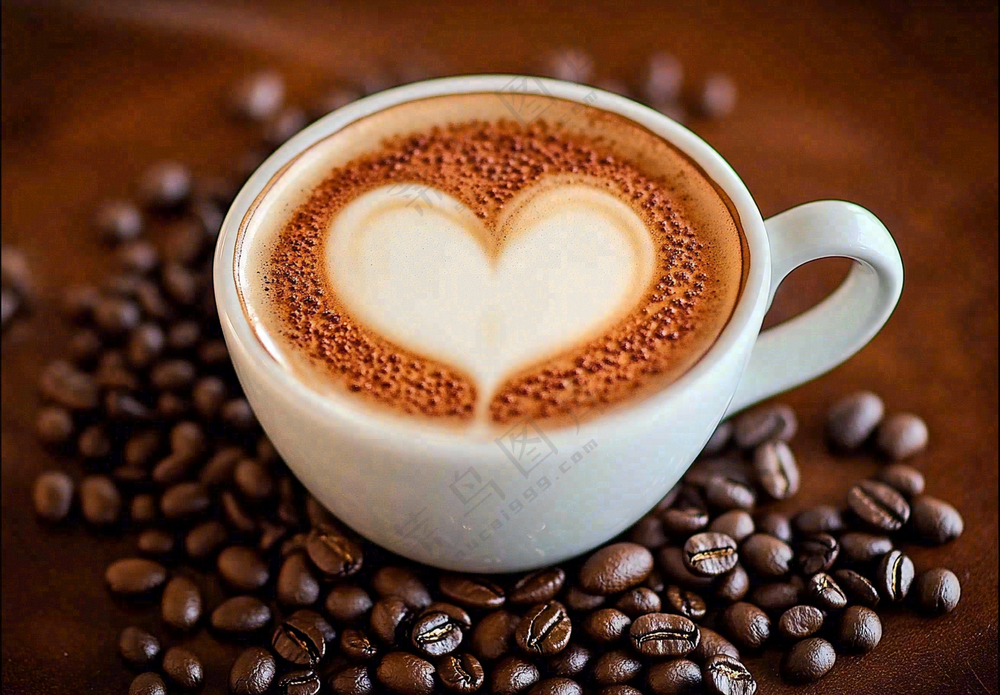 咖啡拿铁下午茶饮品摄影图