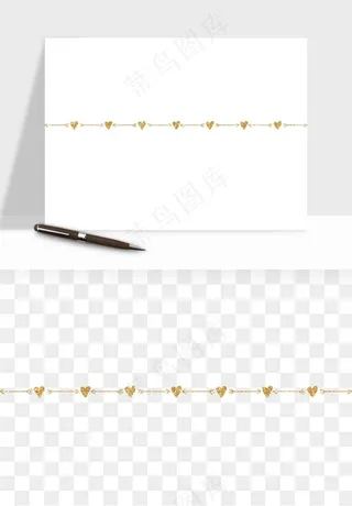 金色植物花环边框png免抠