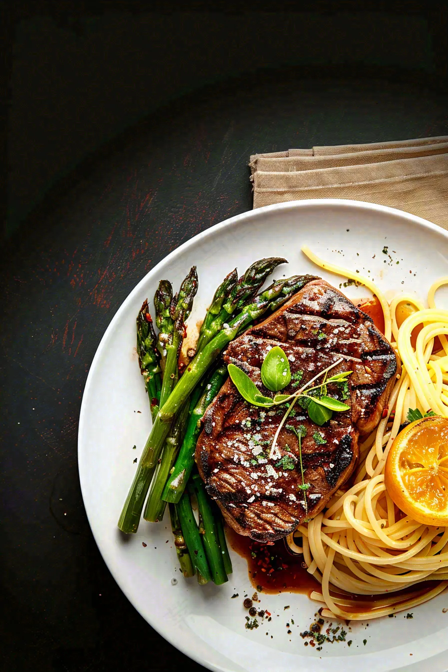 西餐牛排美食摄影图