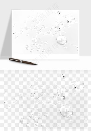 细胞水分子DNA精华成分png免抠