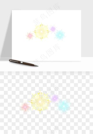 卡通烟花烟火礼花png免抠