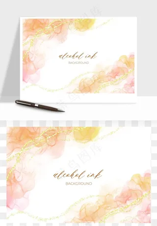 水彩花卉手绘矢量背景