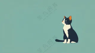 可爱萌猫卡通插画