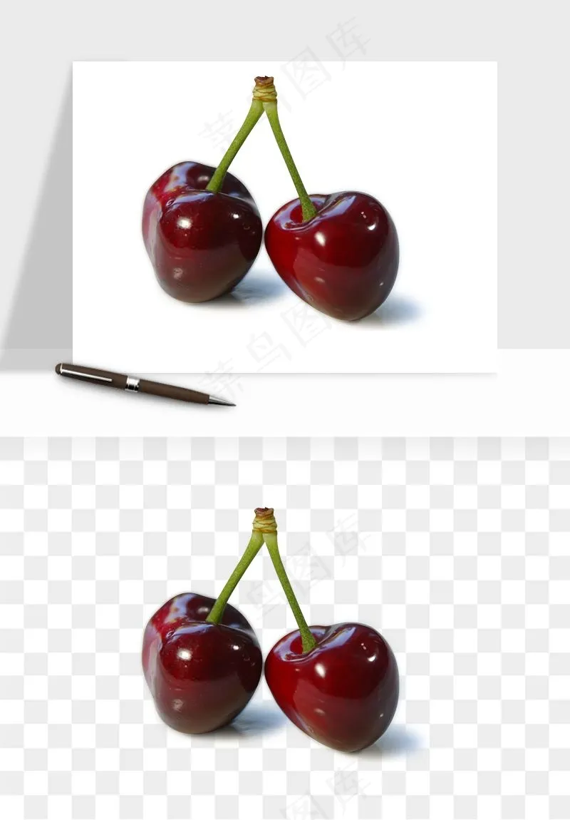 樱桃车厘子水果png免抠