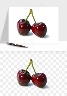樱桃车厘子水果png免抠