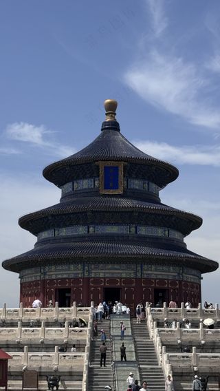 蓝色天空下的祈年殿，用于书本封面