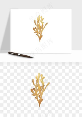 卡通珊瑚海底植物png免抠