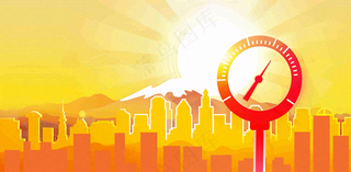 高温预警通知公告背景