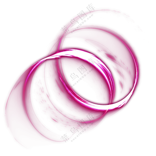 粉色光效光环免抠图