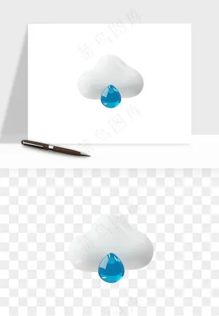 立体天气图标png免抠