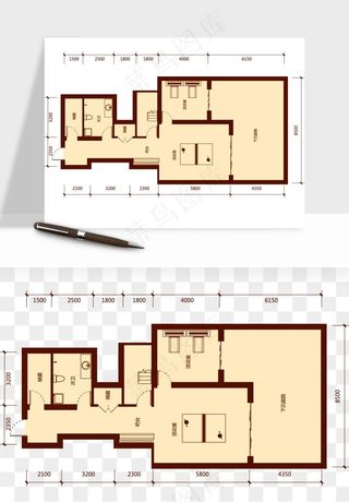楼盘户型建筑图png免抠