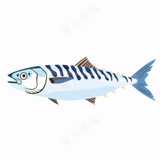海洋鱼类海鲜卡通插画免抠