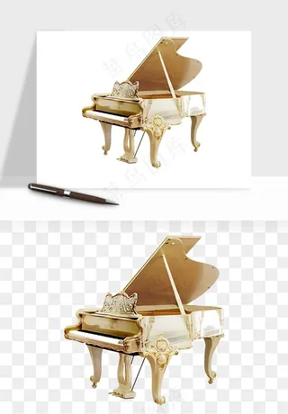 钢琴乐器琴键png免抠