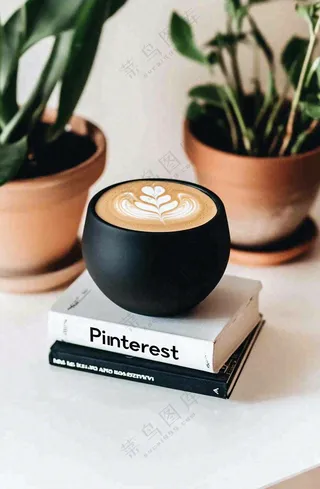 咖啡拿铁下午茶饮品摄影图