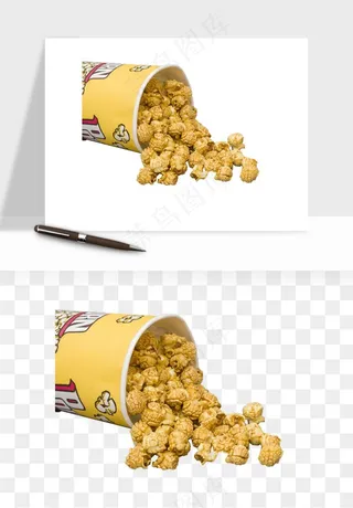 爆米花小吃png免抠