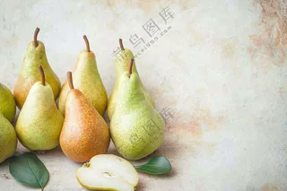 新鲜水果梨子摄影图