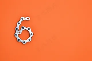 灰色金属链 素材图片  数字6