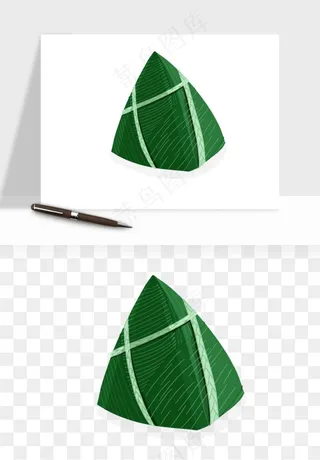 国潮粽子手绘肉粽png免抠