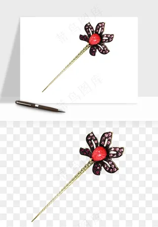 古风发簪头饰配饰png免抠