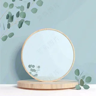 美妆护肤3d展台清新背景