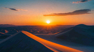 沙漠敦煌沙丘黄土大漠风光摄影图