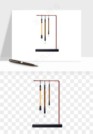 笔墨纸砚文房四宝png免抠
